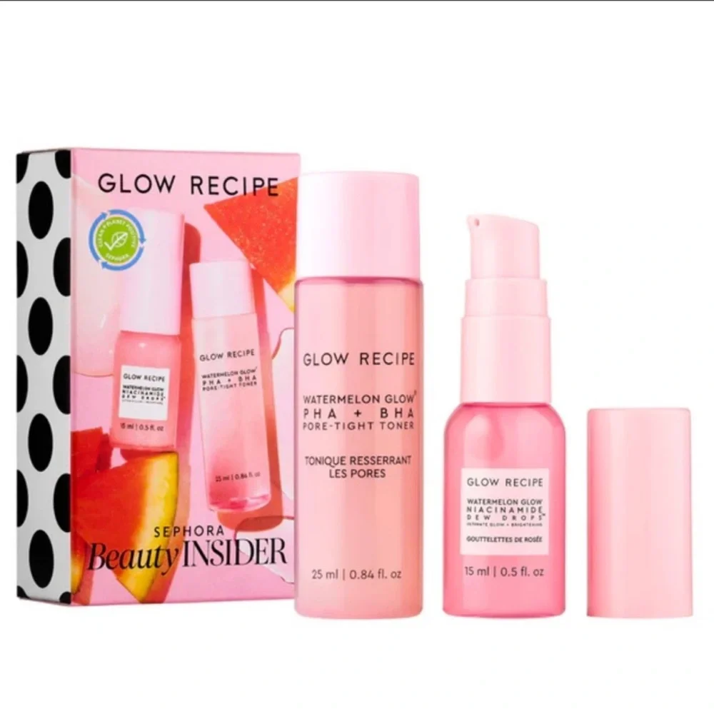 GLOW RECIPE 2p Watermelon Glow Birthday Set Mini Travel Sizes NIB $32